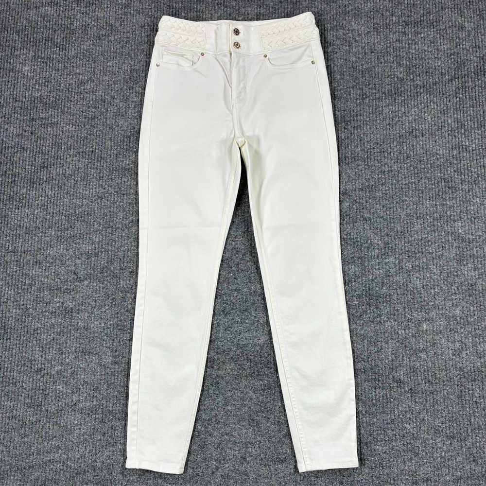 WHBM White House Black Market Womens 2 White Extra High Rise Skinny Ankle Pants